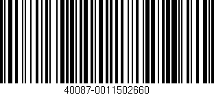 Código de barras (EAN, GTIN, SKU, ISBN): '40087-0011502660'