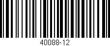 Código de barras (EAN, GTIN, SKU, ISBN): '40088-12'