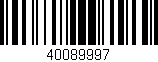 Código de barras (EAN, GTIN, SKU, ISBN): '40089997'