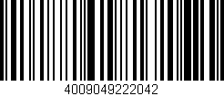 Código de barras (EAN, GTIN, SKU, ISBN): '4009049222042'