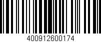 Código de barras (EAN, GTIN, SKU, ISBN): '400912600174'