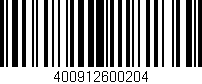 Código de barras (EAN, GTIN, SKU, ISBN): '400912600204'