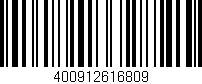 Código de barras (EAN, GTIN, SKU, ISBN): '400912616809'