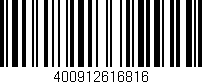 Código de barras (EAN, GTIN, SKU, ISBN): '400912616816'