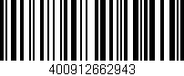 Código de barras (EAN, GTIN, SKU, ISBN): '400912662943'