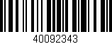 Código de barras (EAN, GTIN, SKU, ISBN): '40092343'