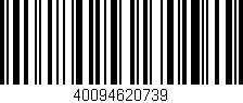 Código de barras (EAN, GTIN, SKU, ISBN): '40094620739'