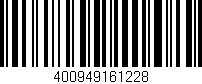 Código de barras (EAN, GTIN, SKU, ISBN): '400949161228'