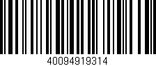 Código de barras (EAN, GTIN, SKU, ISBN): '40094919314'