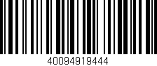 Código de barras (EAN, GTIN, SKU, ISBN): '40094919444'