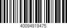 Código de barras (EAN, GTIN, SKU, ISBN): '40094919475'