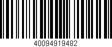 Código de barras (EAN, GTIN, SKU, ISBN): '40094919482'