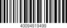 Código de barras (EAN, GTIN, SKU, ISBN): '40094919499'