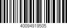 Código de barras (EAN, GTIN, SKU, ISBN): '40094919505'