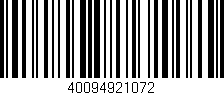 Código de barras (EAN, GTIN, SKU, ISBN): '40094921072'