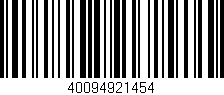 Código de barras (EAN, GTIN, SKU, ISBN): '40094921454'