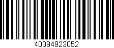 Código de barras (EAN, GTIN, SKU, ISBN): '40094923052'
