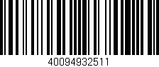 Código de barras (EAN, GTIN, SKU, ISBN): '40094932511'