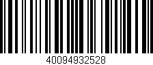 Código de barras (EAN, GTIN, SKU, ISBN): '40094932528'