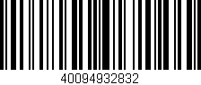 Código de barras (EAN, GTIN, SKU, ISBN): '40094932832'