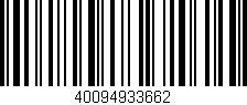Código de barras (EAN, GTIN, SKU, ISBN): '40094933662'