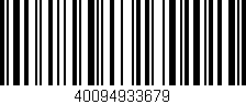 Código de barras (EAN, GTIN, SKU, ISBN): '40094933679'