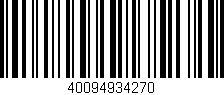 Código de barras (EAN, GTIN, SKU, ISBN): '40094934270'