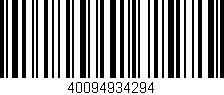 Código de barras (EAN, GTIN, SKU, ISBN): '40094934294'