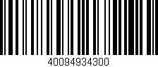Código de barras (EAN, GTIN, SKU, ISBN): '40094934300'