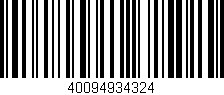 Código de barras (EAN, GTIN, SKU, ISBN): '40094934324'