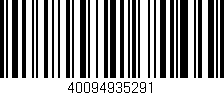 Código de barras (EAN, GTIN, SKU, ISBN): '40094935291'