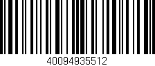 Código de barras (EAN, GTIN, SKU, ISBN): '40094935512'