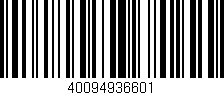 Código de barras (EAN, GTIN, SKU, ISBN): '40094936601'