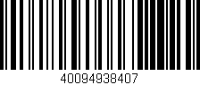 Código de barras (EAN, GTIN, SKU, ISBN): '40094938407'