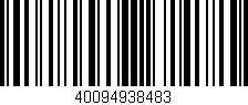 Código de barras (EAN, GTIN, SKU, ISBN): '40094938483'