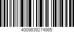 Código de barras (EAN, GTIN, SKU, ISBN): '4009839274985'