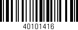 Código de barras (EAN, GTIN, SKU, ISBN): '40101416'