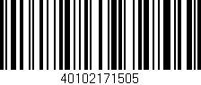 Código de barras (EAN, GTIN, SKU, ISBN): '40102171505'