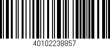 Código de barras (EAN, GTIN, SKU, ISBN): '40102238857'