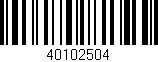 Código de barras (EAN, GTIN, SKU, ISBN): '40102504'