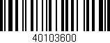 Código de barras (EAN, GTIN, SKU, ISBN): '40103600'