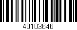 Código de barras (EAN, GTIN, SKU, ISBN): '40103646'