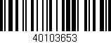 Código de barras (EAN, GTIN, SKU, ISBN): '40103653'