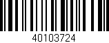 Código de barras (EAN, GTIN, SKU, ISBN): '40103724'