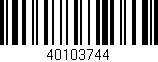 Código de barras (EAN, GTIN, SKU, ISBN): '40103744'