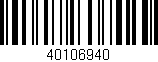 Código de barras (EAN, GTIN, SKU, ISBN): '40106940'