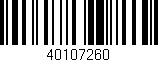 Código de barras (EAN, GTIN, SKU, ISBN): '40107260'