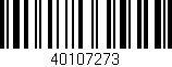 Código de barras (EAN, GTIN, SKU, ISBN): '40107273'