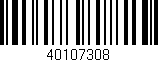 Código de barras (EAN, GTIN, SKU, ISBN): '40107308'