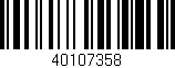 Código de barras (EAN, GTIN, SKU, ISBN): '40107358'